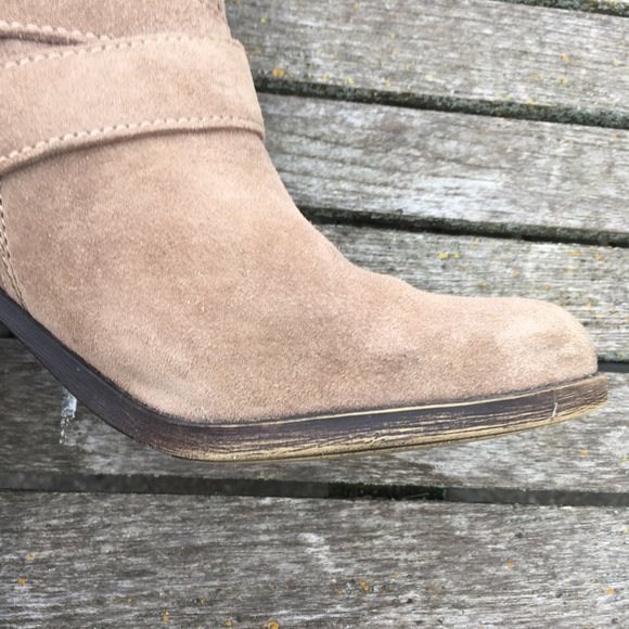 BCBG Generation Suede Heeled Ankle Booty - Picture 7 of 16